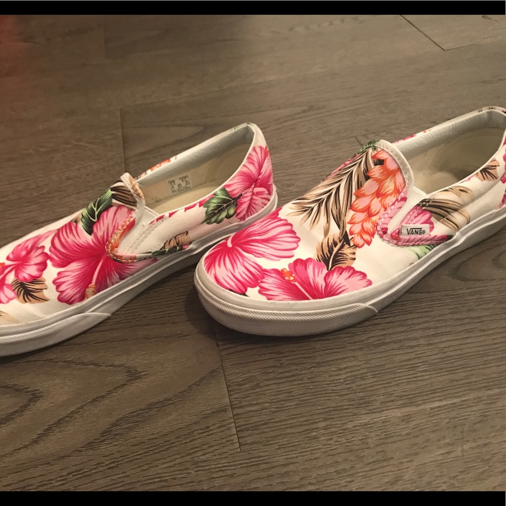 Vans slip on floral print